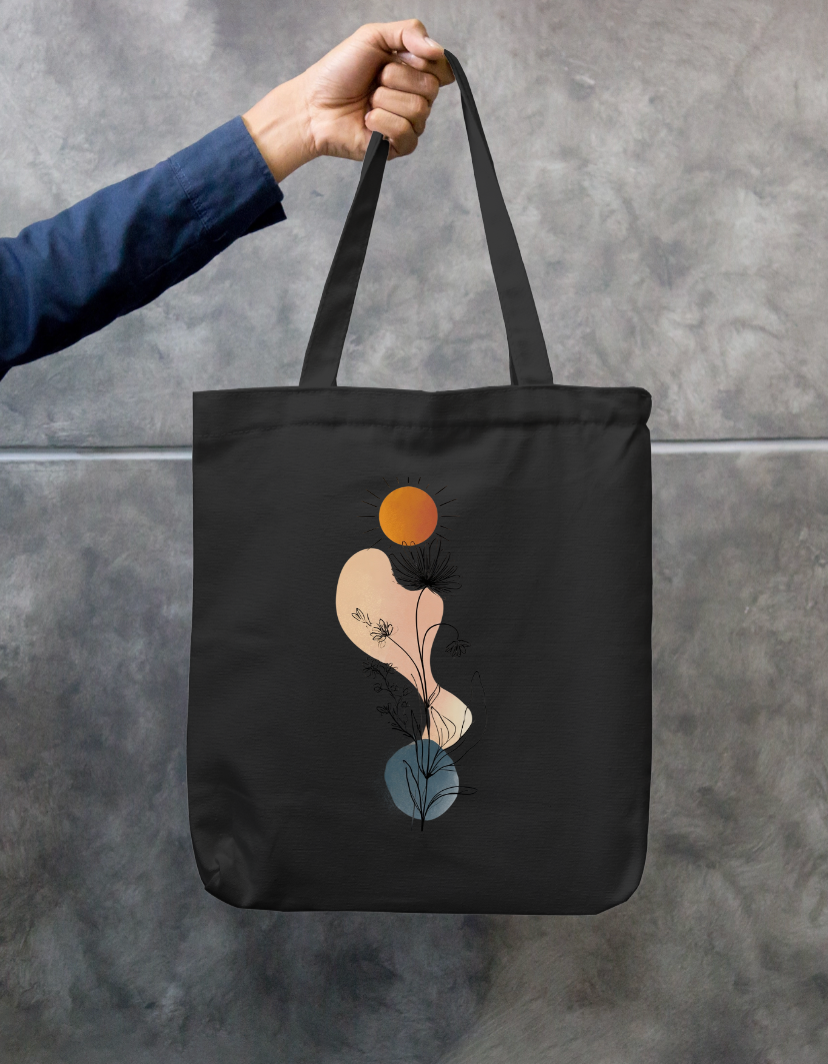 Floral design Zipper Tote Bag by @rd_digital_store