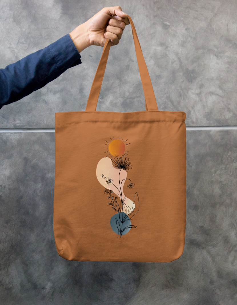 Floral design Zipper Tote Bag by @rd_digital_store