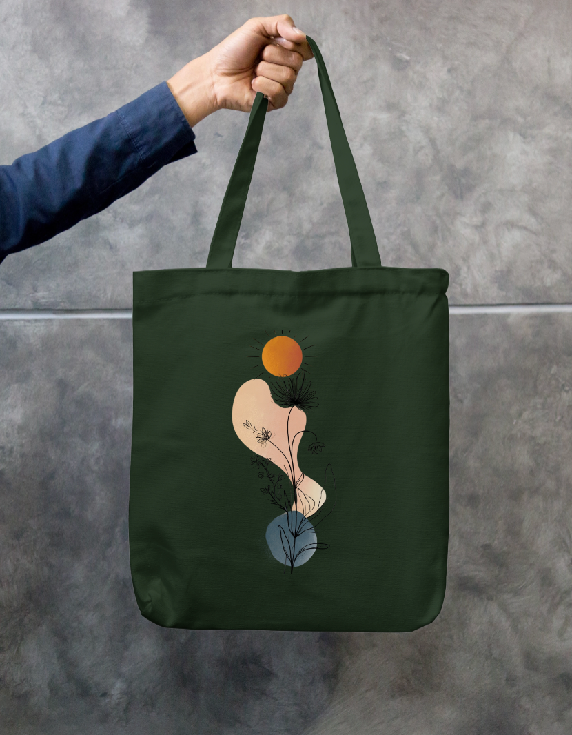 Floral design Zipper Tote Bag by @rd_digital_store