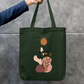 Floral Design Tote Zipper Tote Bag by @rd_digital_store