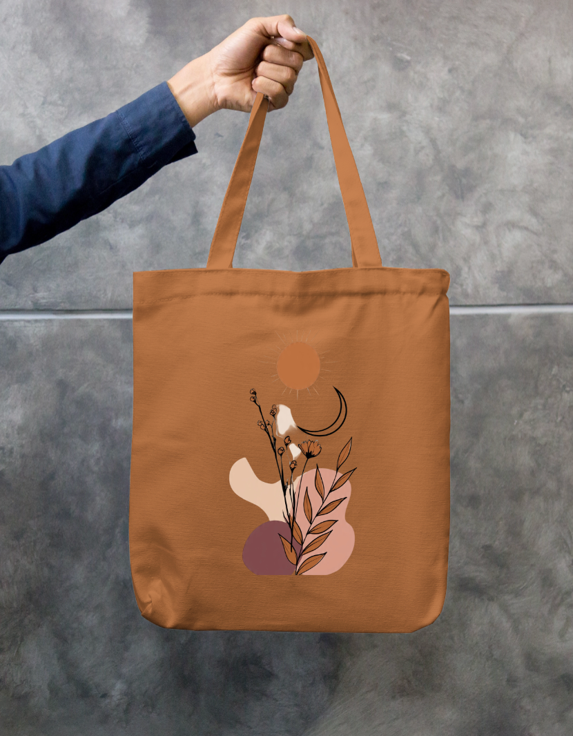 Floral Design Tote Zipper Tote Bag by @rd_digital_store