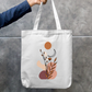 Floral Design Tote Zipper Tote Bag by @rd_digital_store