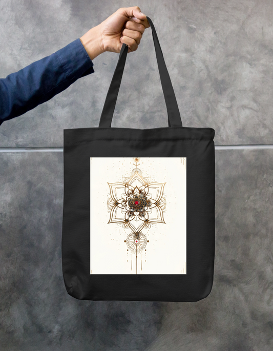Aesthetic Design Tote Bag Zipper Tote Bag by @rd_digital_store