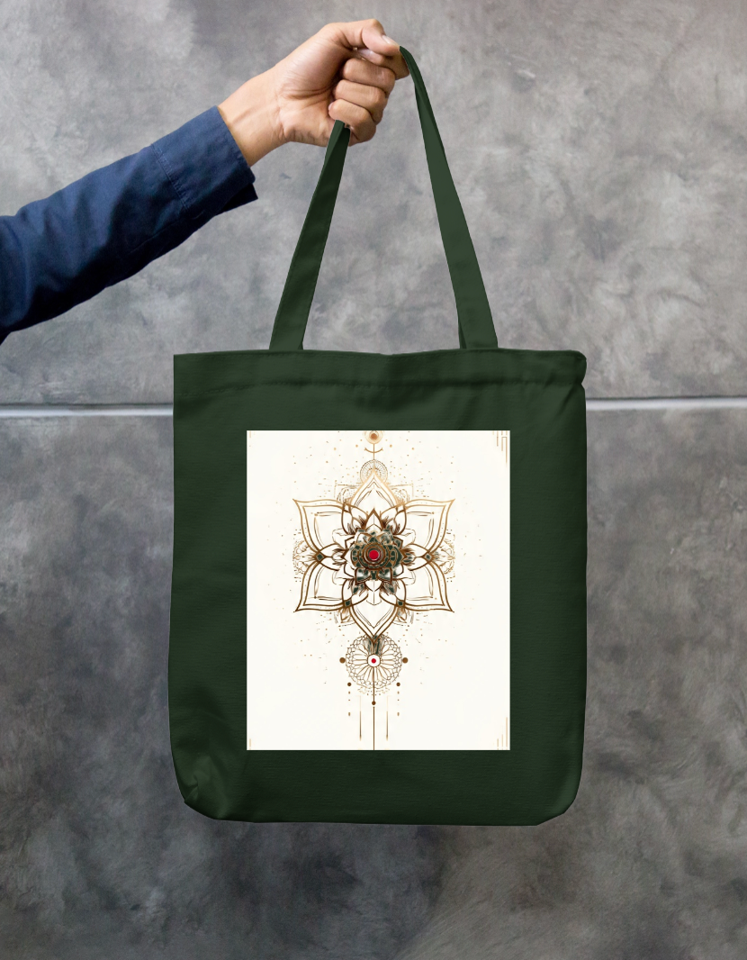 Aesthetic Design Tote Bag Zipper Tote Bag by @rd_digital_store