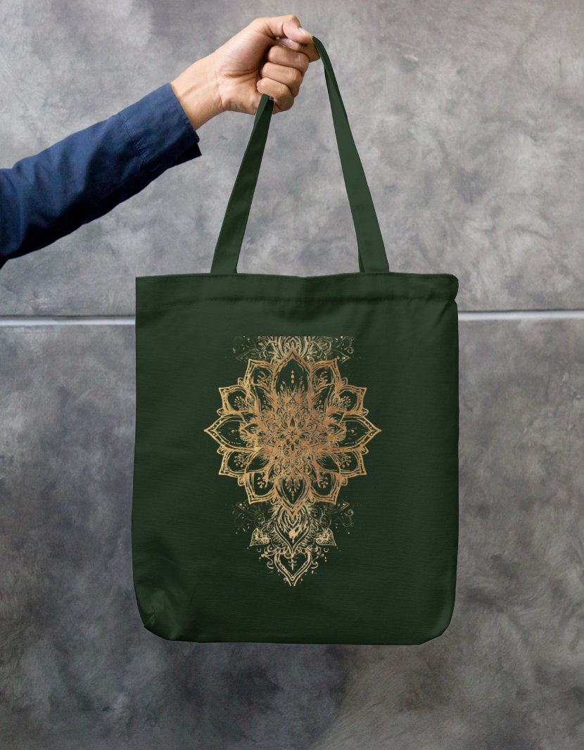 Aesthetic Design Tote Bag Zipper Tote Bag by @rd_digital_store