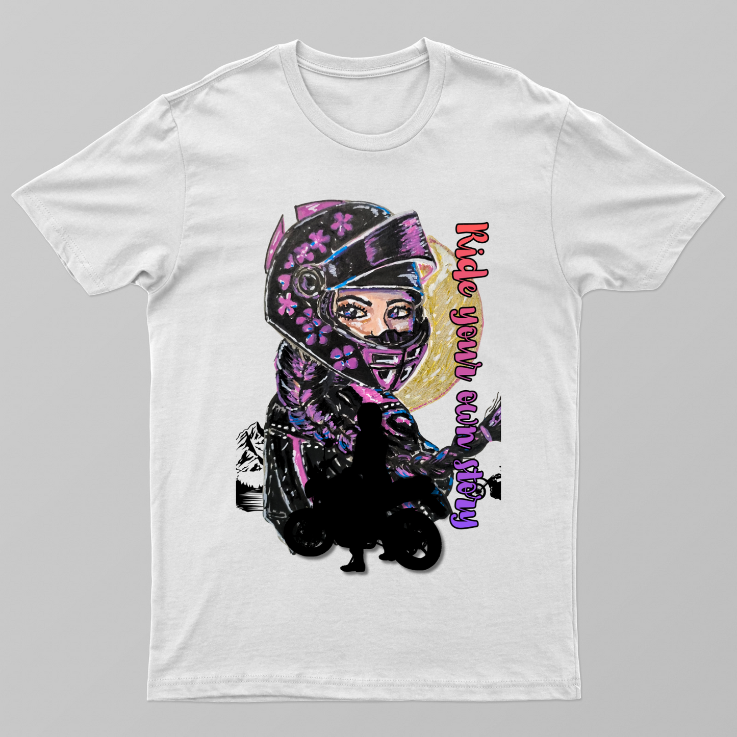 Rider totebag Unisex T-shirt by @miralynadoraartworks