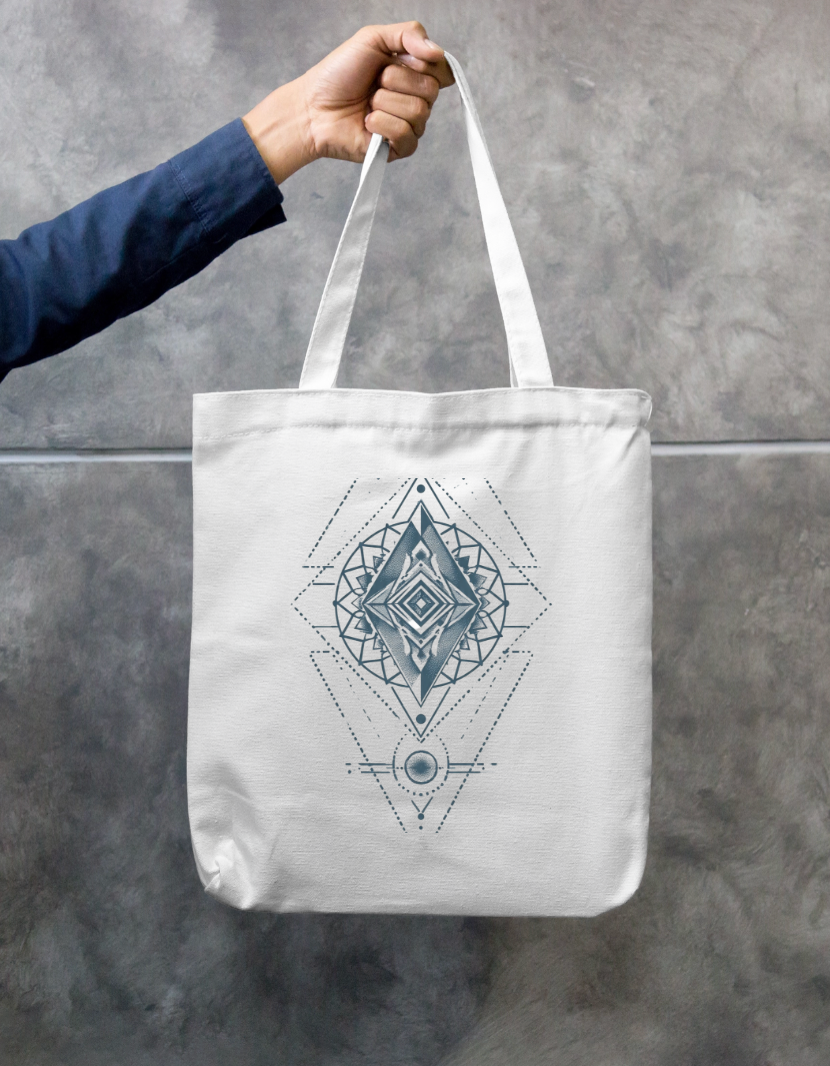 Mandala Art Tote Bag Zipper Tote Bag by @rd_digital_store