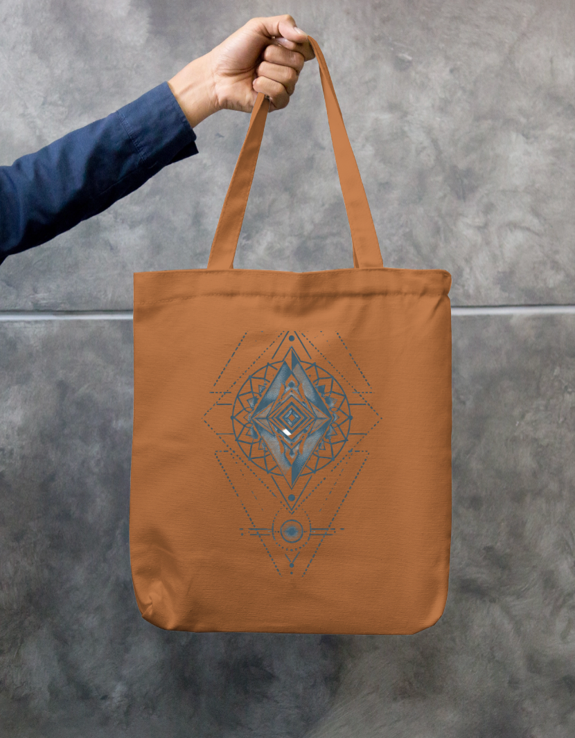 Mandala Art Tote Bag Zipper Tote Bag by @rd_digital_store