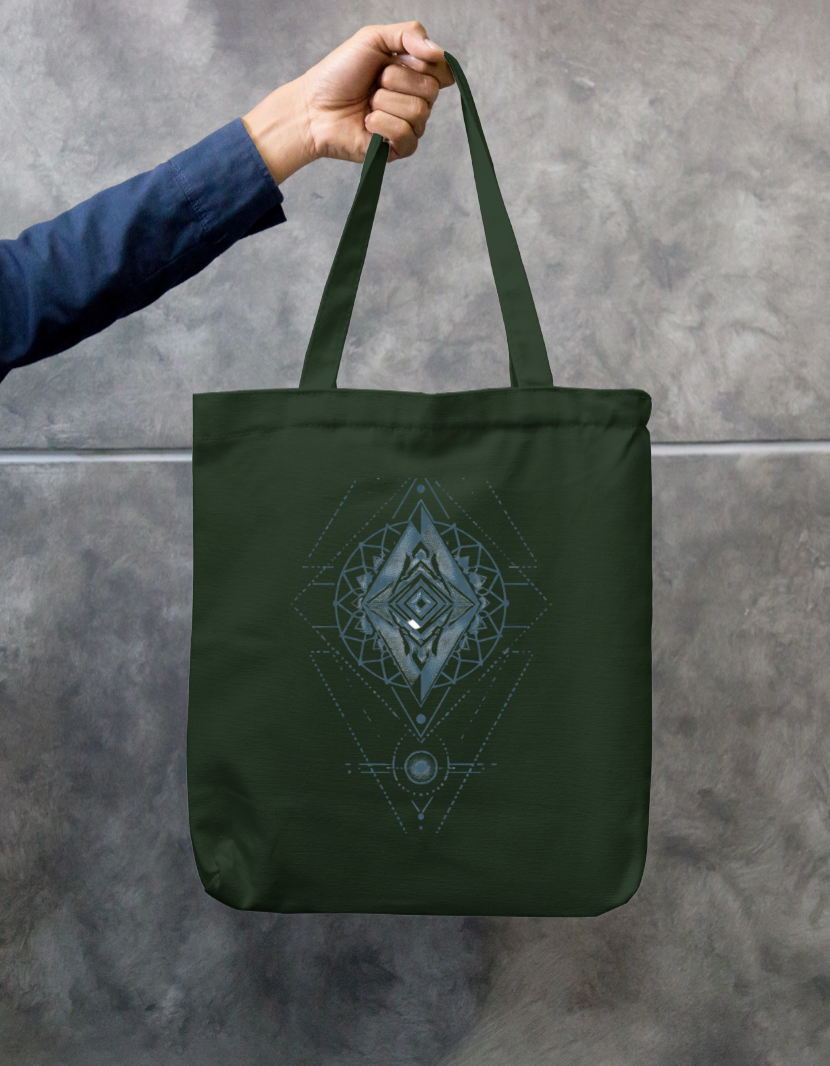 Mandala Art Tote Bag Zipper Tote Bag by @rd_digital_store