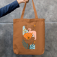 Flora Tote Bag Zipper Tote Bag by @rd_digital_store