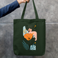 Flora Tote Bag Zipper Tote Bag by @rd_digital_store