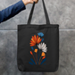 Flora Tote Bag Zipper Tote Bag by @rd_digital_store