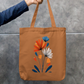 Flora Tote Bag Zipper Tote Bag by @rd_digital_store