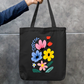 Flora Tote Bag Zipper Tote Bag by @rd_digital_store
