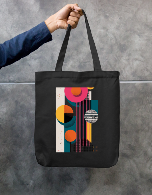 Abstract Tote Bag Zipper Tote Bag by @rd_digital_store