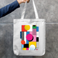 Abstract Tote Bag Zipper Tote Bag by @rd_digital_store