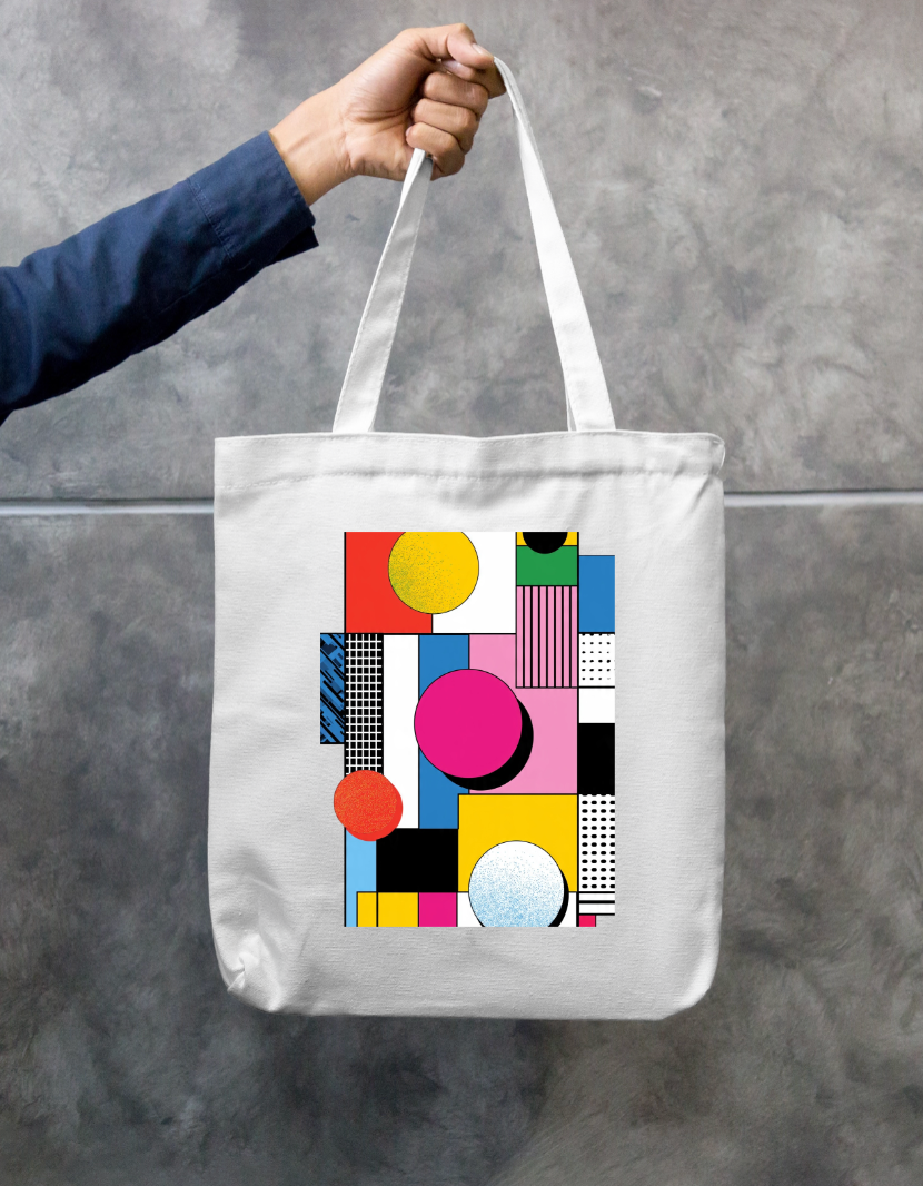 Abstract Tote Bag Zipper Tote Bag by @rd_digital_store