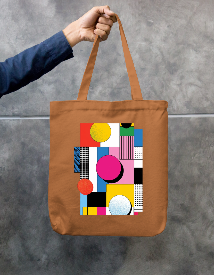 Abstract Tote Bag Zipper Tote Bag by @rd_digital_store