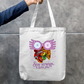 Stay Strange – Artistic Owl Mask Tote Bag Zipper Tote Bag by @tejrapelukis