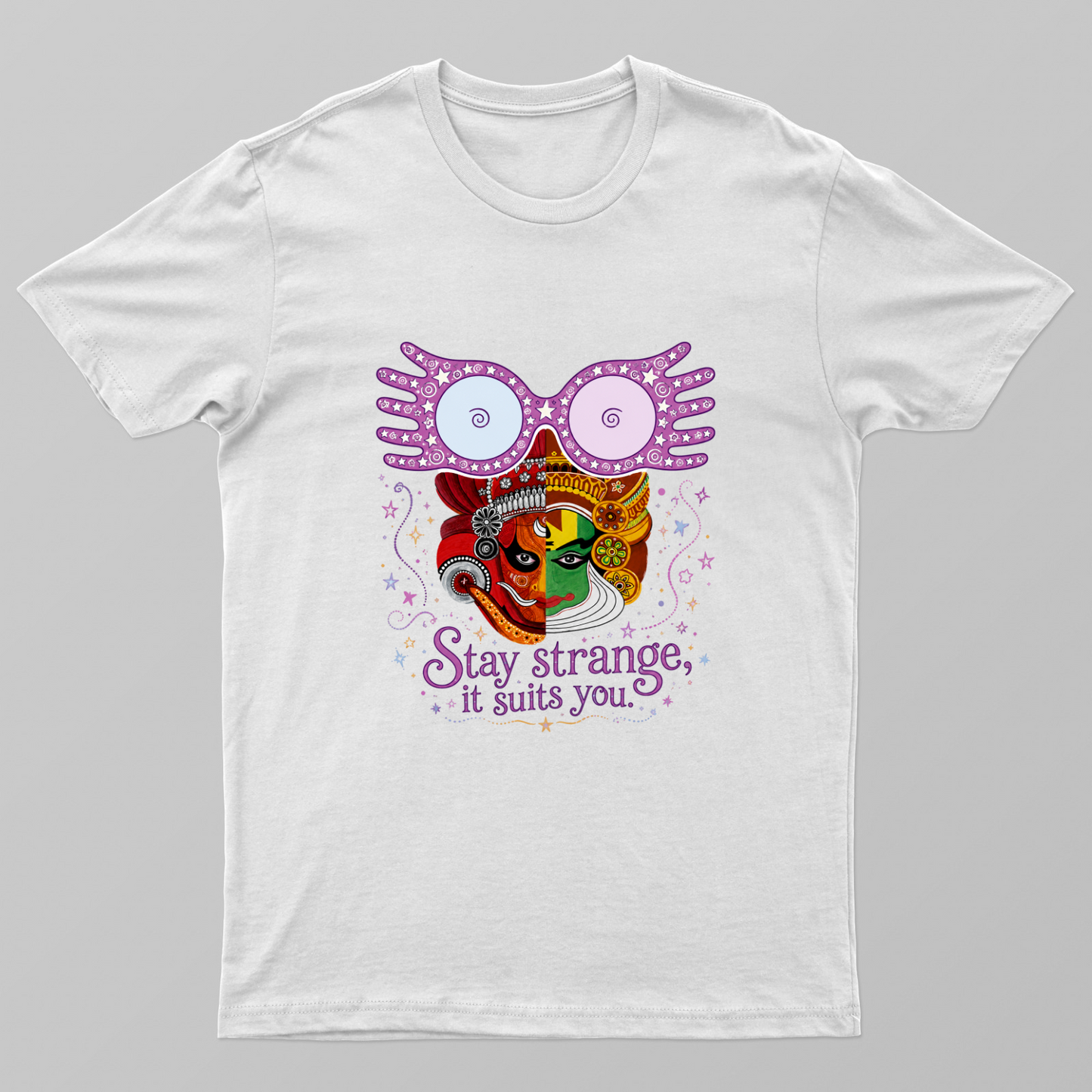 White T-shirt with printed design Unisex T-shirt by @tejrapelukis