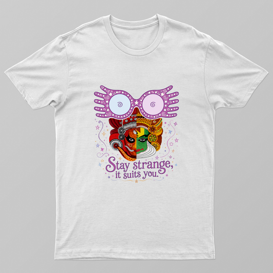 White T-shirt with printed design Unisex T-shirt by @tejrapelukis