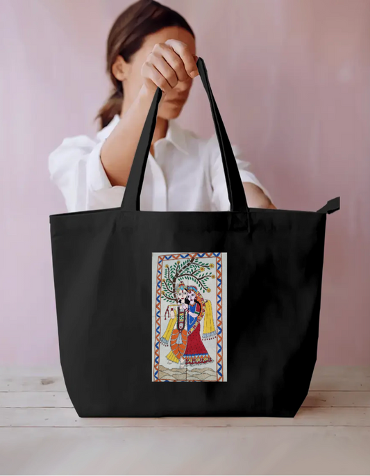 Radha+krishna true love tote bag Everyday Large Tote Bag by Antara Verma