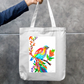 Colourful Zipper Tote Bag by Supriya
