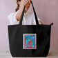 Flower plucking lady large tote bag Everyday Large Tote Bag by Antara Verma