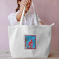 Flower plucking lady large tote bag Everyday Large Tote Bag by Antara Verma