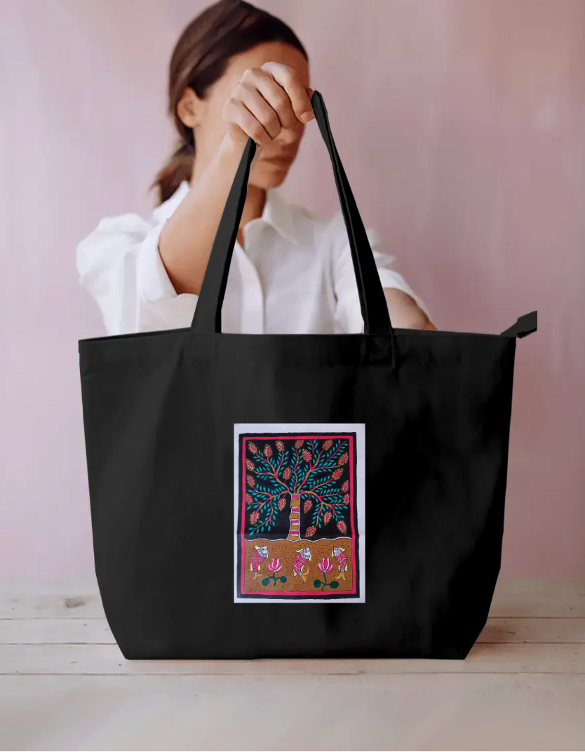 Tree of life-2 large tote bag Everyday Large Tote Bag by Antara Verma