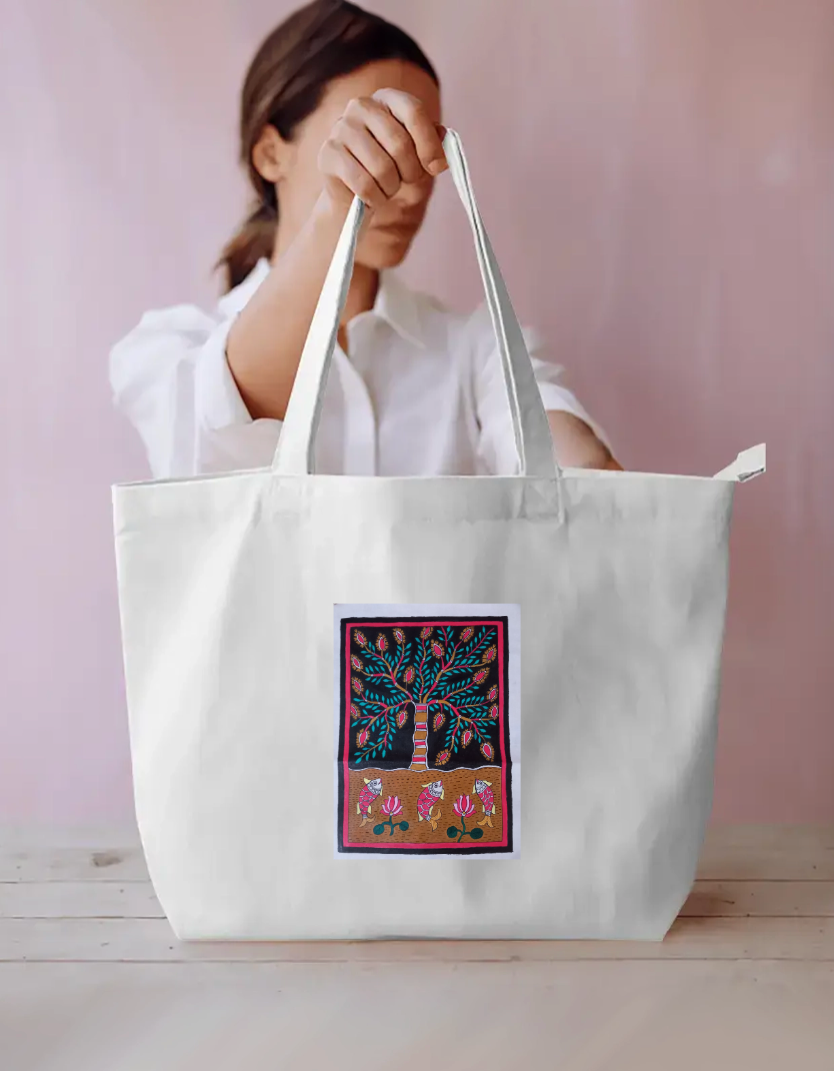 Tree of life-2 large tote bag Everyday Large Tote Bag by Antara Verma