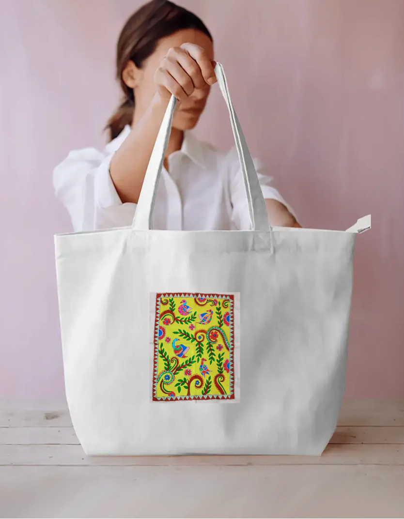Birds on a branch large tote bag Everyday Large Tote Bag by Antara Verma