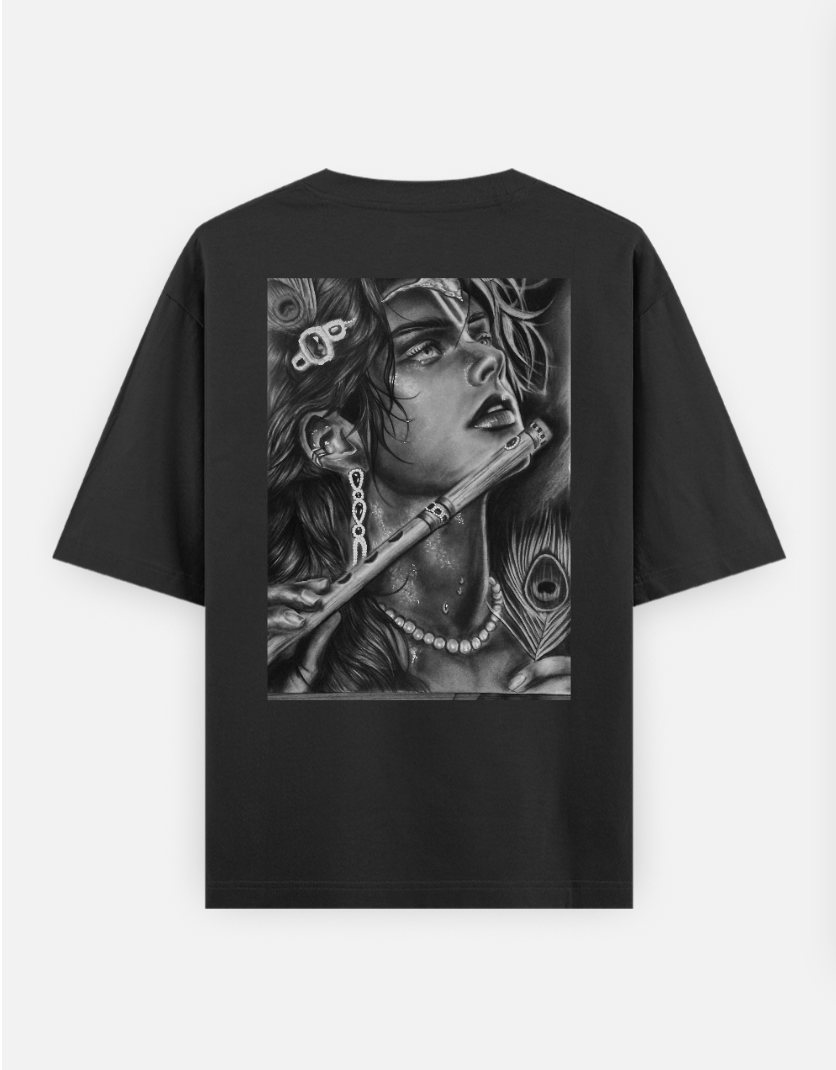Divine Oversized T-shirt (Back print) by @sketch.by.varsha__