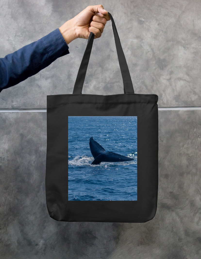 The whale Zipper Tote Bag by Sneha R Manwani 