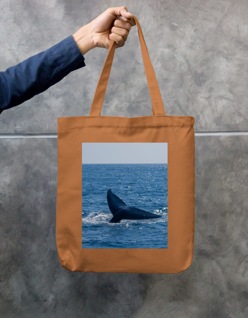 The whale Zipper Tote Bag by Sneha R Manwani 