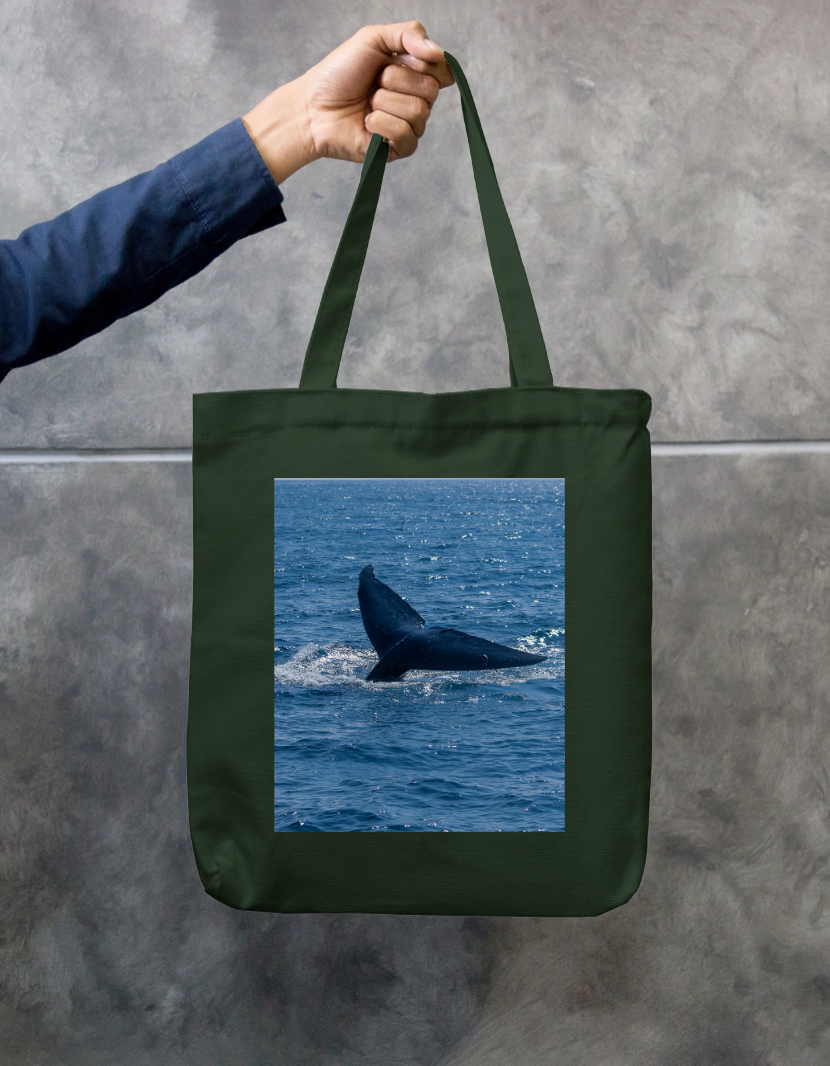 The whale Zipper Tote Bag by Sneha R Manwani 
