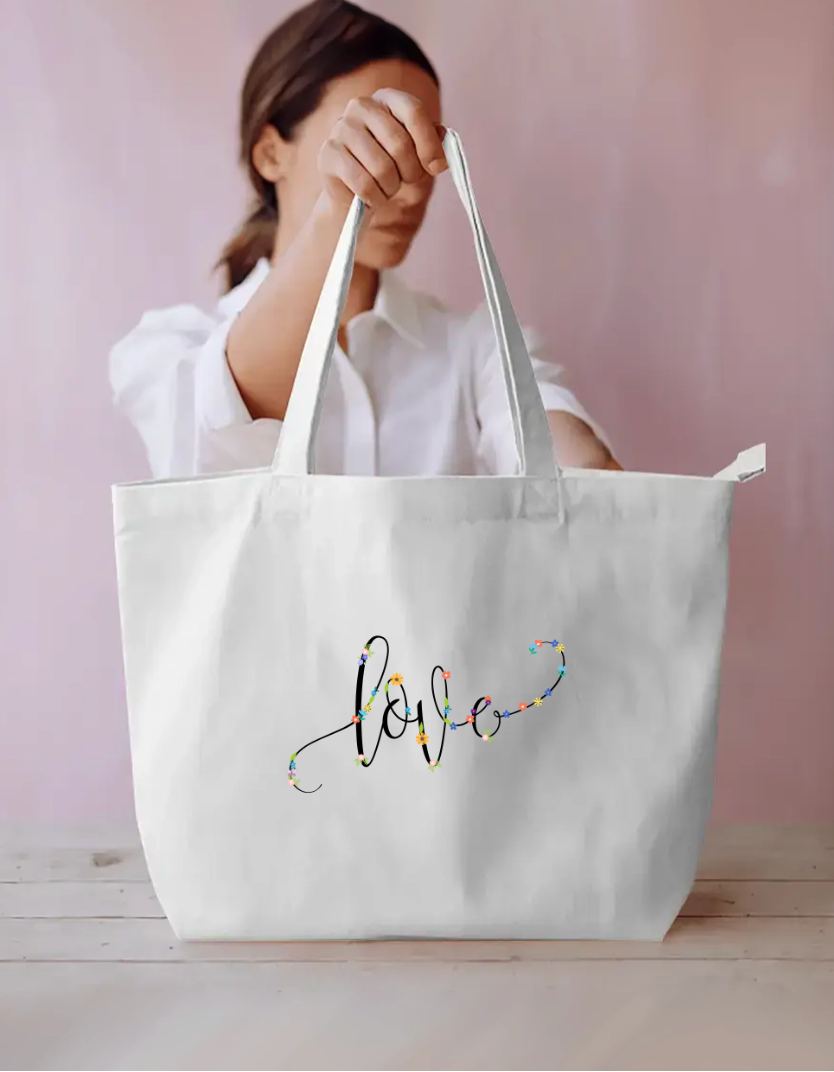 minimal, love Everyday Large Tote Bag by Sana