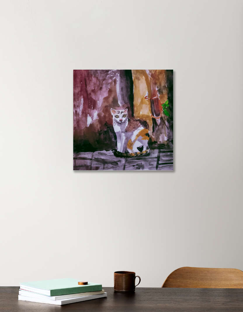 Power in silence 12"x12" Acrylic Square Poster by Vaishali C
