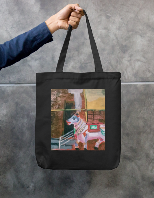 Nandi sculpture in temple Zipper Tote Bag by Vaishali C