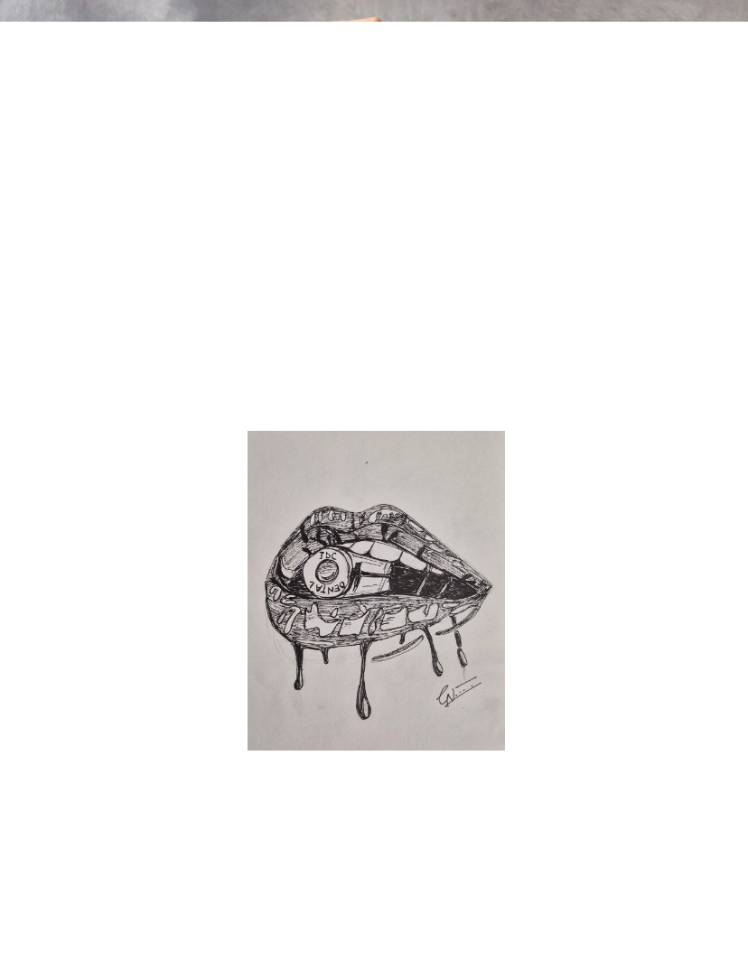 Psychedelic Lip gloss sketch Zipper Tote Bag by @chillartn