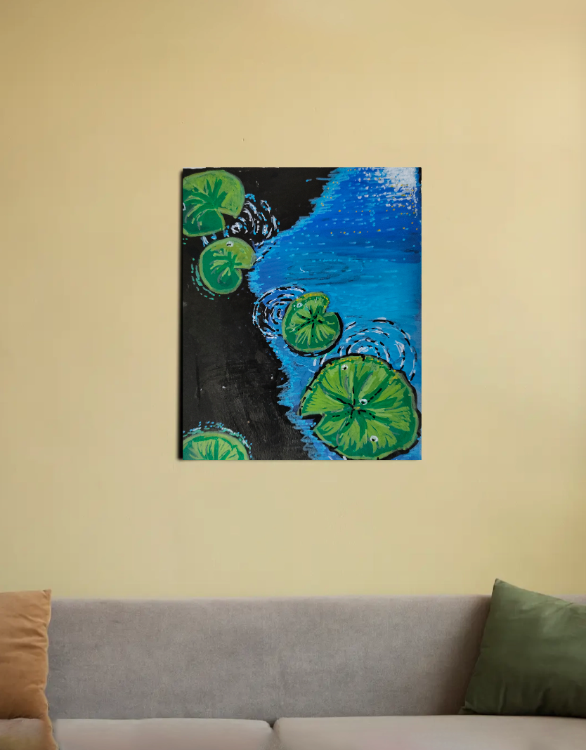 Lilypond art 16"x20" Canvas Poster by @miralynadoraartworks