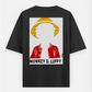 Monkey D. Luffy minimalist edition Oversized T-shirt (Back print) by Gunjan Nohwar