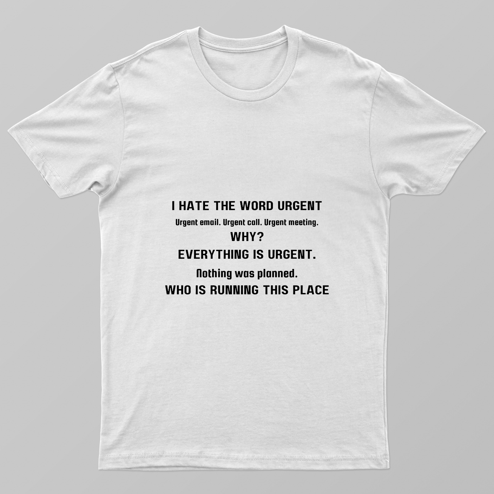 Office theme Meme Urgent Tshirt Unisex T-shirt by @miralynadoraartworks