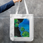 Lily pond art cute tote bag Zipper Tote Bag by @miralynadoraartworks