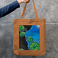 Lily pond art cute tote bag Zipper Tote Bag by @miralynadoraartworks