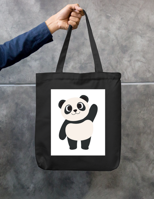 Panda Zipper Tote Bag by MOUSUMI DAS