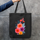 Floral Design Tote Bag Zipper Tote Bag by @rd_digital_store