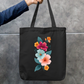 Floral Design Tote Bag Zipper Tote Bag by @rd_digital_store