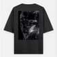 steel surfer black oversized t-shirt Oversized T-shirt (Back print) by Mithisar Daimary 