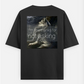 antisocial fox Oversized T-shirt (Back print) by Mithisar Daimary 